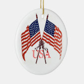 米国のクリスマス セラミックオーナメント (右)