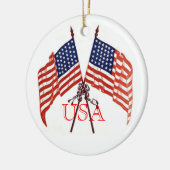 米国のクリスマス セラミックオーナメント (左)