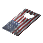 米国のクレジットカードの栓抜きの旗 クレジットカード栓抜き (裏面アングル)