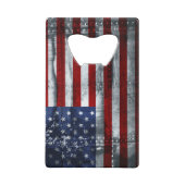 米国のクレジットカードの栓抜きの旗 クレジットカード栓抜き (裏面)