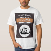 米国のコーチ旅行ポスター Tシャツ (正面)