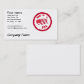 米国のゴム印のデザインの名刺で作られる 名刺 (正面/裏面)