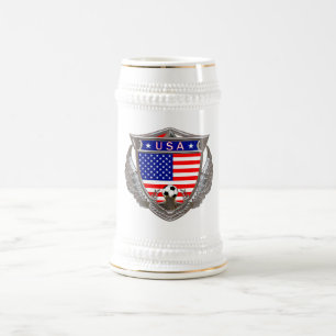 米国のサッカーの飲料ステイン ビールジョッキ