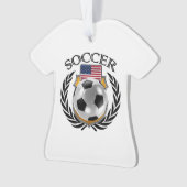 米国のサッカー2016ファンのギア オーナメント (正面)