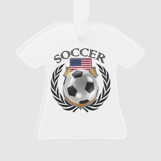 米国のサッカー2016ファンのギア オーナメント (正面)