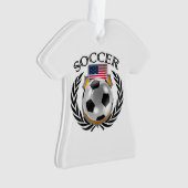 米国のサッカー2016ファンのギア オーナメント (正面)