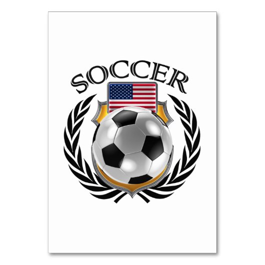 米国のサッカー2016ファンのギア テーブルナンバー (裏面)