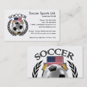 米国のサッカー2016ファンのギア 名刺 (正面/裏面)