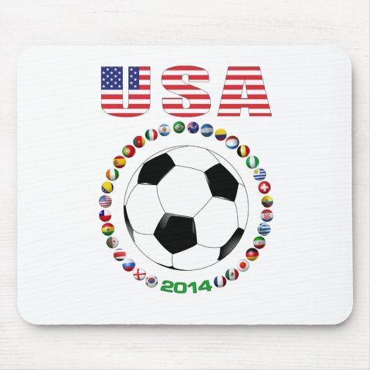 米国のサッカー4017 マウスパッド (正面)