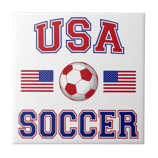 米国のサッカー タイル (正面)