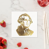 米国のジョージ・ワシントン・ゴールデンシック大統領 スタンダードカクテルナプキン (インサイチュ)