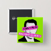 米国のスコットの歩行者の金権国家 缶バッジ (正面&裏面)