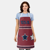 米国のスターとストライプのエプロン エプロン (着用した状態)