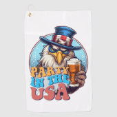 米国のスポーツパーティー ゴルフタオル (正面)