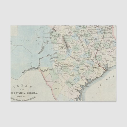 米国のテキサス州 薄葉紙 (正面)