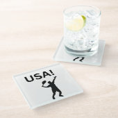 米国のテニス選手で、ボールにドットを使う ガラスコースター (アングル)