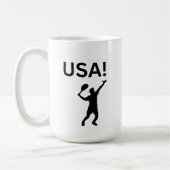 米国のテニス選手で、ボールにドットを使う コーヒーマグカップ (左)