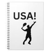 米国のテニス選手で、ボールにドットを使う ノートブック (正面)