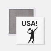 米国のテニス選手で、ボールにドットを使う マグネット (正面/裏面)