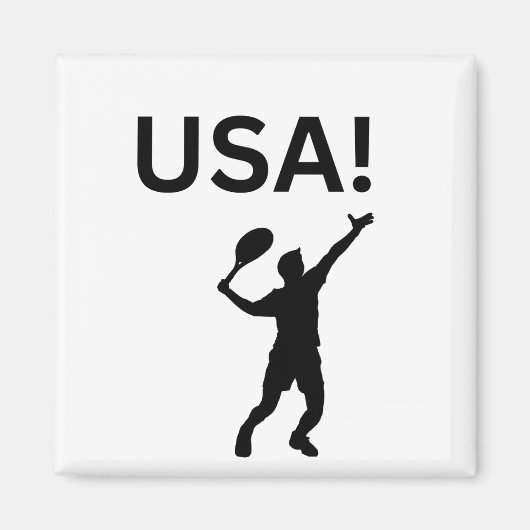 米国のテニス選手で、ボールにドットを使う マグネット (正面)