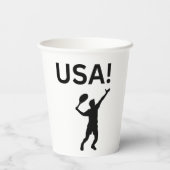 米国のテニス選手で、ボールにドットを使う 紙コップ (裏面)