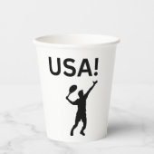 米国のテニス選手で、ボールにドットを使う 紙コップ (正面)