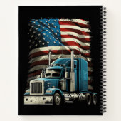 米国のトラック輸送用米国国旗 ノートブック (裏面)