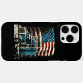 米国のトラック輸送用米国国旗 Case-Mate iPhoneケース (裏面 (横))