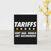 米国のトランプ関税は関税を推奨しないおもしろい カード (黄色い花)