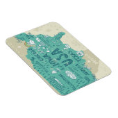 米国のドードルの地図 マグネット (右側)