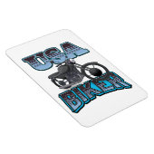 米国のバイクもしくは自転車に乗る人ロゴ マグネット (右側)