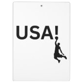 米国のバスケットボール選手 クリップボード (裏面)