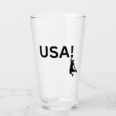 米国のバスケットボール選手 タンブラーグラス (正面)