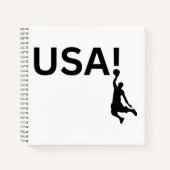 米国のバスケットボール選手 ノートブック (正面)