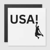 米国のバスケットボール選手 マグネット招待状 (正面/裏面)