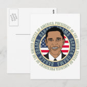 米国のバラク・オバマ大統領 ポストカード (正面/裏面)