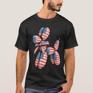 米国のバルーン・ドッグ・バルーン・ツイスティング・フォース・オブ・ジュライ Tシャツ