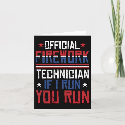 米国のパイロテクニシャン パロディTシャツ 4th of July カード (正面)