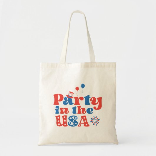 米国のパーティー トートバッグ (正面)