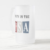 米国のパーティー フロストグラスビールジョッキ (正面左)