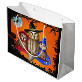 米国のフクロウからのハッピーハローウィン! ラージペーパーバッグ (裏面アングル)