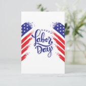 米国のフラグのある労働日 サンキューカード (スタンド正面)