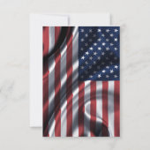 米国のフラグのある労働日 サンキューカード (裏面)