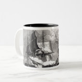 米国のフリゲート艦の表示、 ツートーンマグカップ (正面左)