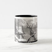 米国のフリゲート艦の表示、 ツートーンマグカップ (中央)