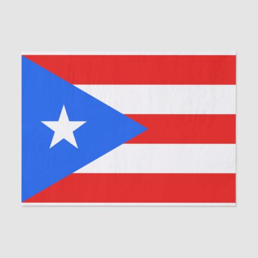 米国のプエルトリコ国旗を持つ愛国的なティッシュペーパー 薄葉紙 (正面)