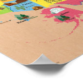 米国のポスターの地図 ポスター (角)