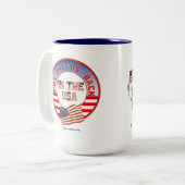米国のマグで米国を戻して下さい ツートーンマグカップ (正面左)