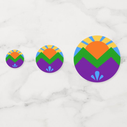 米国のマニトウ春州旗を持つ表紙吹雪 コンフェッティ (裏面)