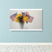 米国のミニフラグ キャンバスプリント (インサイチュ (ウッドフロア))